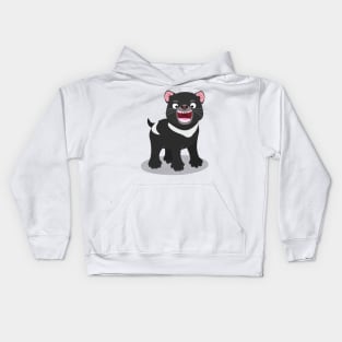 Cute hungry Tasmanian devil cartoon illustration Kids Hoodie